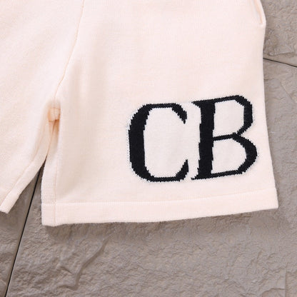 "CB" Shorts Beige