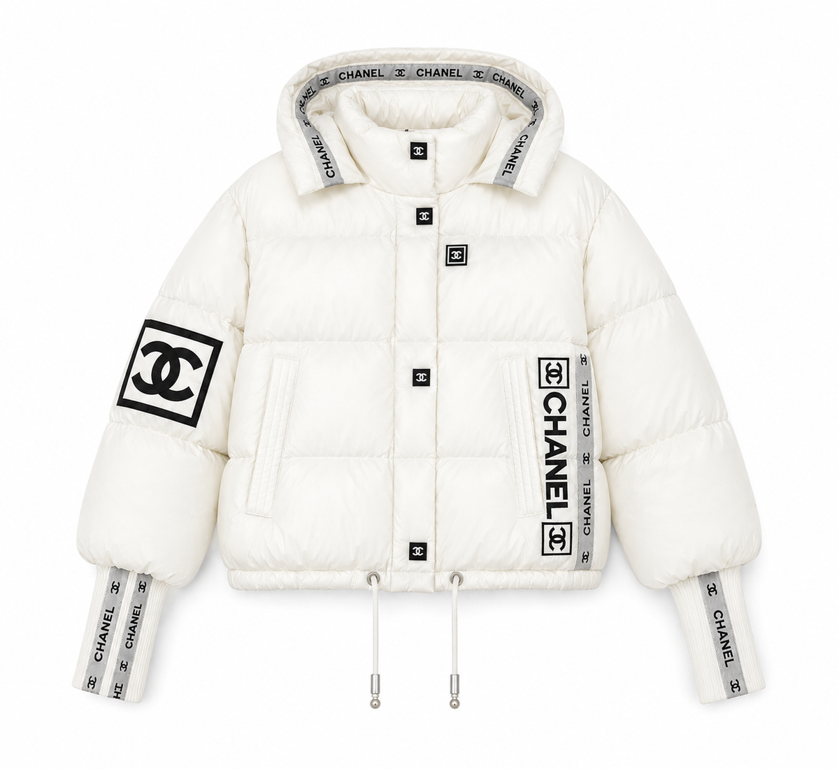 “CC“ Hooded Puffer Jacke