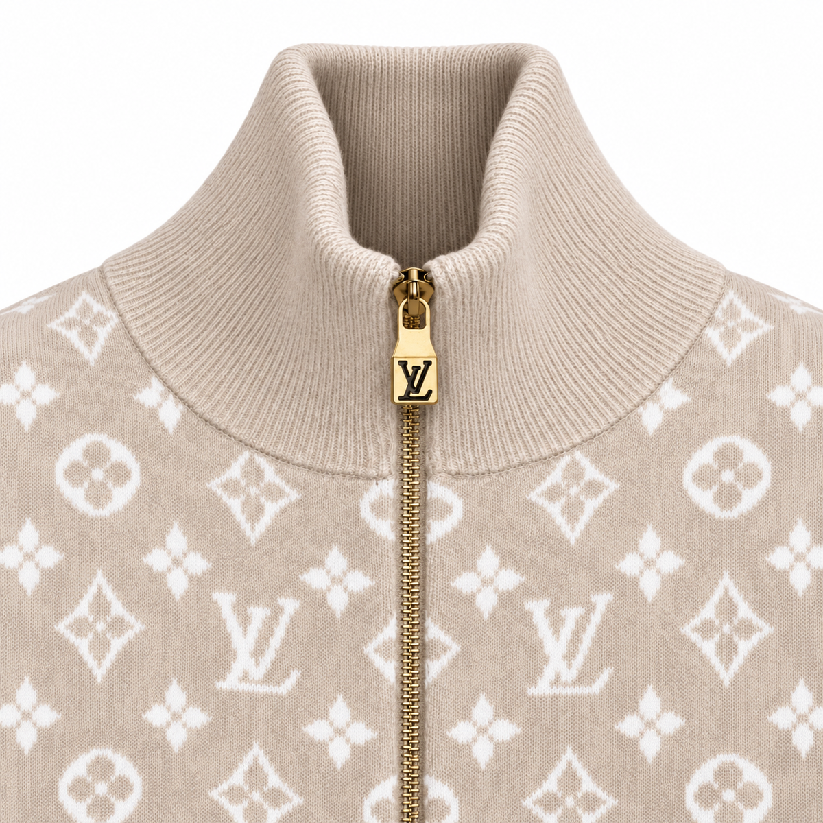 “LV“ Zip Knit Sweater
